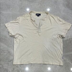 Polo by Ralph Lauren Men's Cream Shirt - Size XL